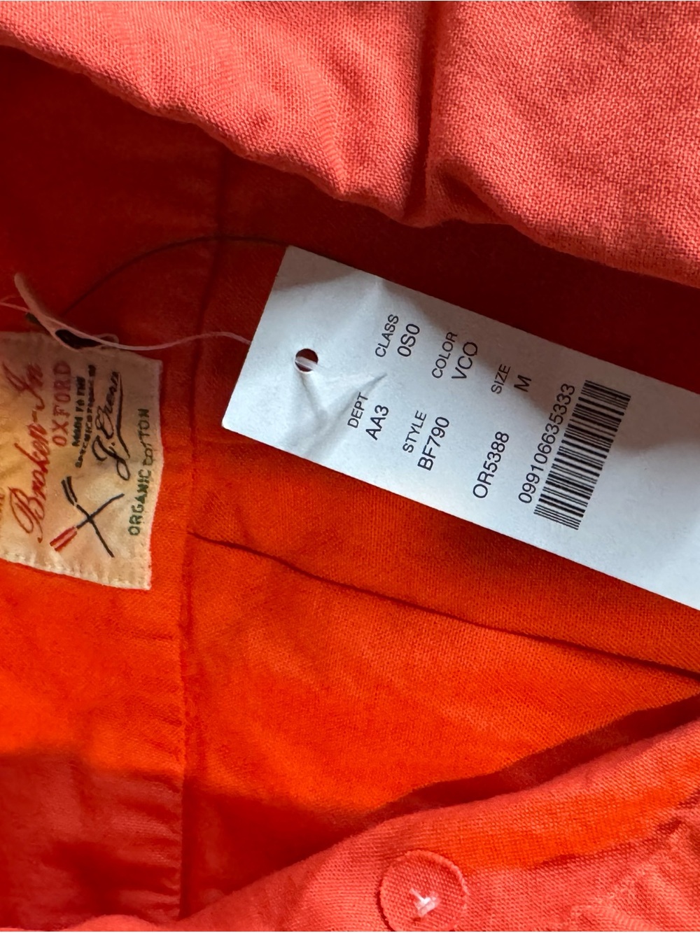 J. Crew Orange Button-Down Casual Shirt